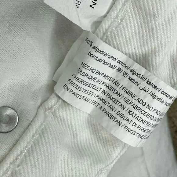 Zara Straight Leg White Jeans Size 14 - Picture 5 of 6